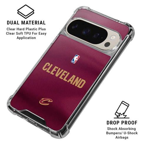NBA Cleveland Cavaliers Jersey Google Pixel 9/9 Pro Clear Case